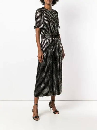 Shop Temperley London Mosaico Cropped Jumpsuit In Black