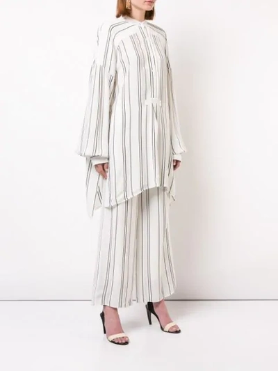 Shop Proenza Schouler Crepe Striped Shirt In White