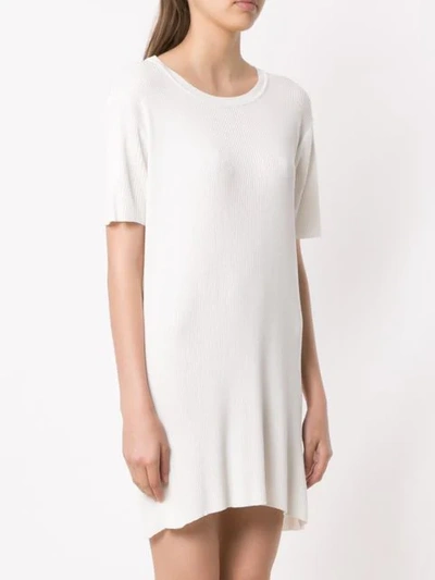 ANDREA BOGOSIAN SHORT SLEEVED SHIFT DRESS - 白色