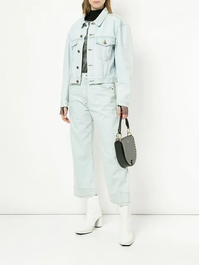 We11 Done Buttoned Denim Jacket In Blue