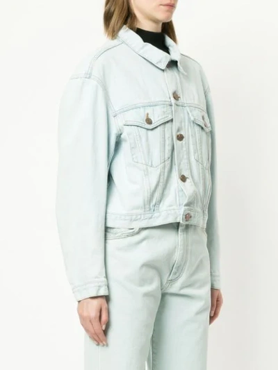 Shop We11 Done Buttoned Denim Jacket In Blue