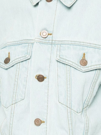 We11 Done Buttoned Denim Jacket In Blue