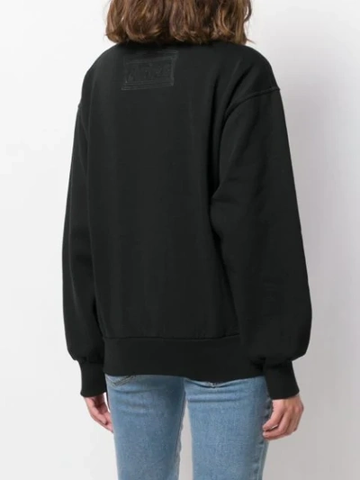 Shop Aries Graphic Print Sweatshirt In Black