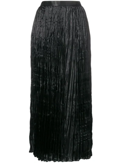 Shop Junya Watanabe High-waist Pleated Skirt In Black