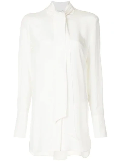 Shop Layeur Pussy Bow Blouse In White