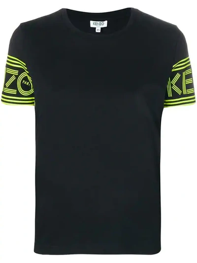 Shop Kenzo Logo Sleeves T In Black