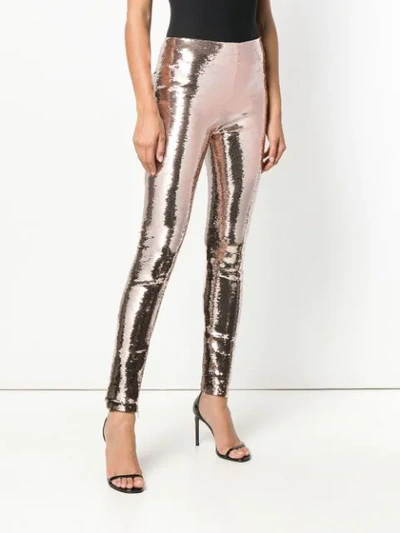 Shop Tom Ford Sequinned Leggings In Jb550 Rose Gold