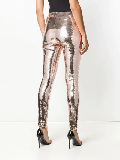 Shop Tom Ford Sequinned Leggings In Jb550 Rose Gold