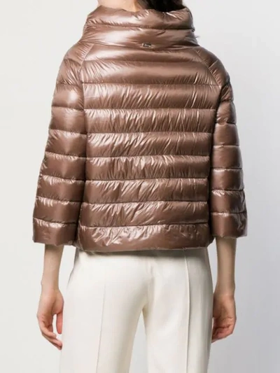 HERNO HIGH-NECK DOWN JACKET - 大地色