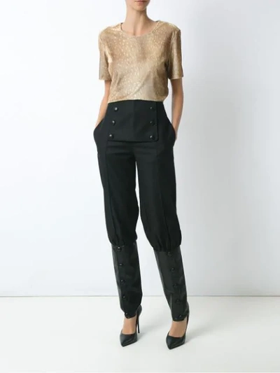 Shop Adriana Degreas High Waist Trousers In Black