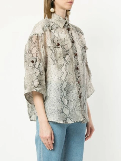 Shop Zimmermann Safari Shirt In Multicolour