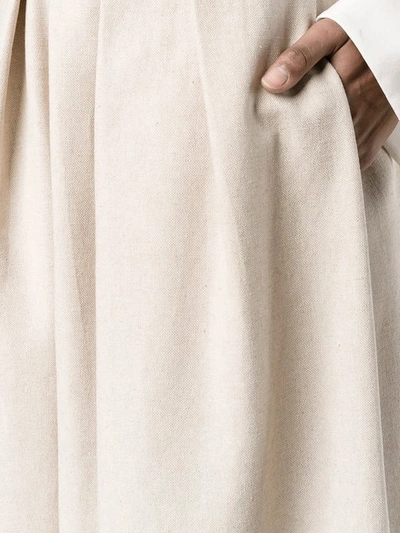 Shop Delpozo Cropped Pleated Trousers In Neutrals