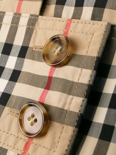 BURBERRY VINTAGE CHECK SHIRT DRESS - 大地色