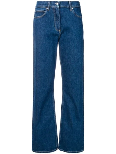 Shop Calvin Klein Wide Leg Jeans In Blue