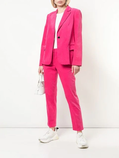 Shop Robert Rodriguez Straight Cropped Trousers In Pink