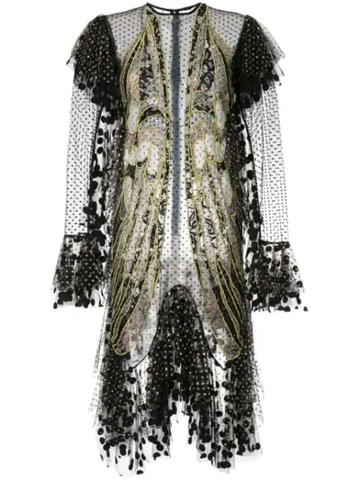 ROMANCE WAS BORN EXOSKELETON LACE DRESS - 黑色