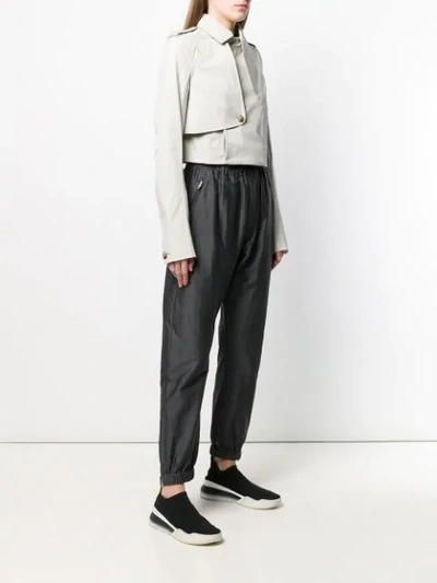 Shop Rick Owens Cropped Length Jacket In Neutrals