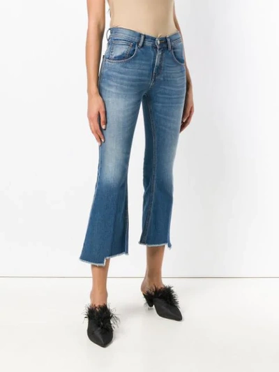 Shop Haikure Flared Cropped Jeans In Blue