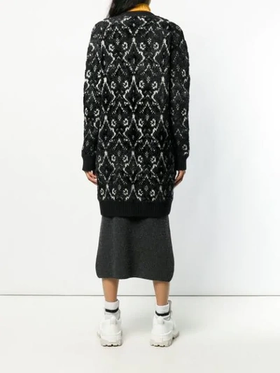 Shop Junya Watanabe Chunky Knit Cardigan In Black