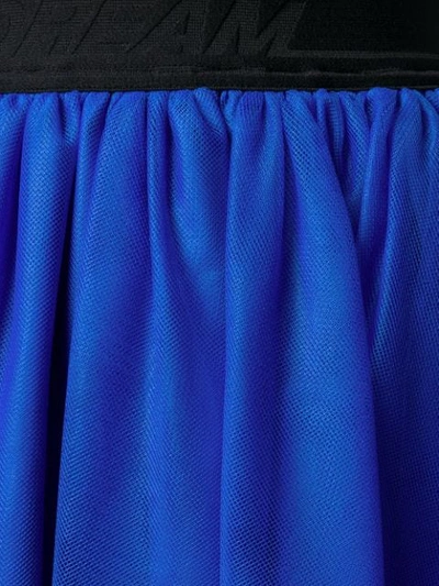 Shop Msgm Tulle Midi Skirt In Blue