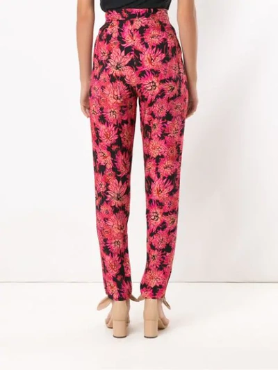 ANDREA MARQUES PRINTED STRAIGHT TROUSERS - 黑色