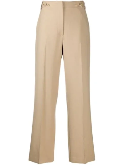 Shop The Row High Waisted Tailored Trousers In Brown