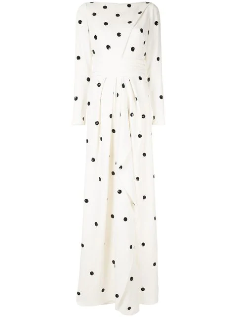 oscar de la renta polka dot dress