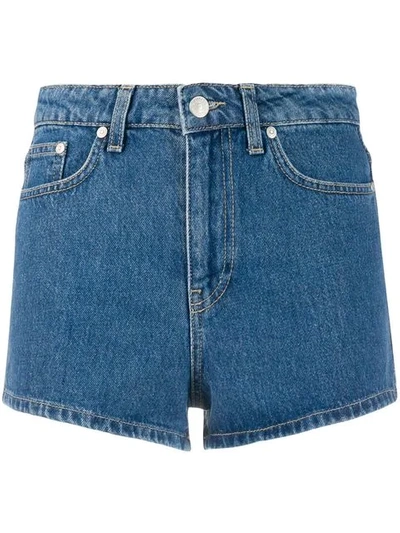 Shop Chiara Ferragni Mom Fit Shorts In Blue