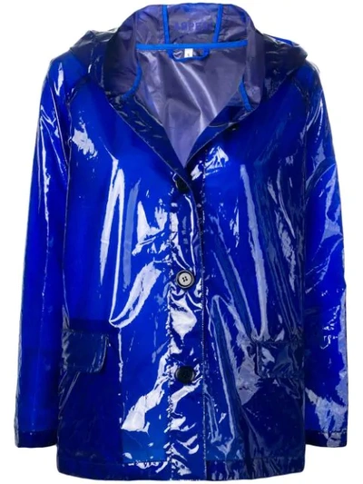 Shop Aspesi Hooded Jacket In Blue