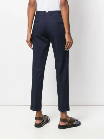 Shop Alberto Biani Slim Fit Trousers In Blue