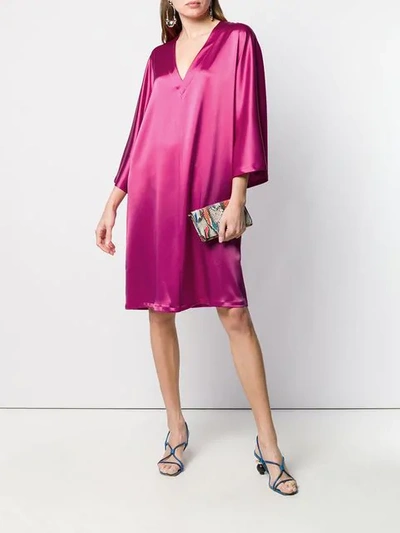 Shop Gianluca Capannolo V-neck Shift Dress In Pink