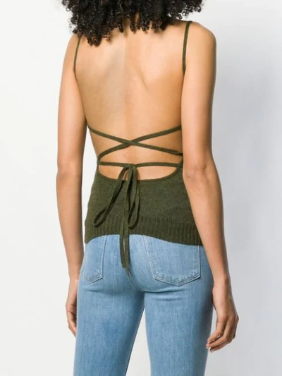 Shop Khaite Cashmere Fitted Camisole In Green
