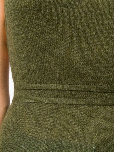 Shop Khaite Cashmere Fitted Camisole In Green