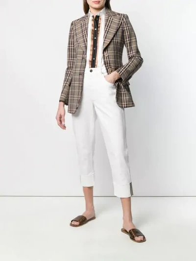 Shop Brunello Cucinelli Pleated Placket Shirt In White