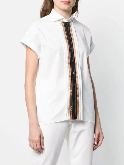 Shop Brunello Cucinelli Pleated Placket Shirt In White