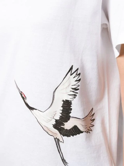 Shop Golden Goose Printed Crane T In D1 White / Crane