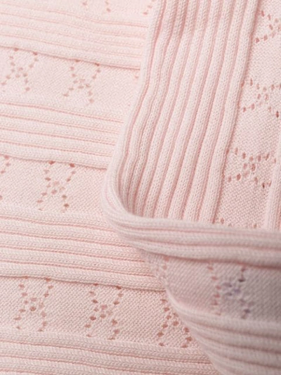 Pre-owned Chanel 2005's Perforated Cc Knitted Top In Pink