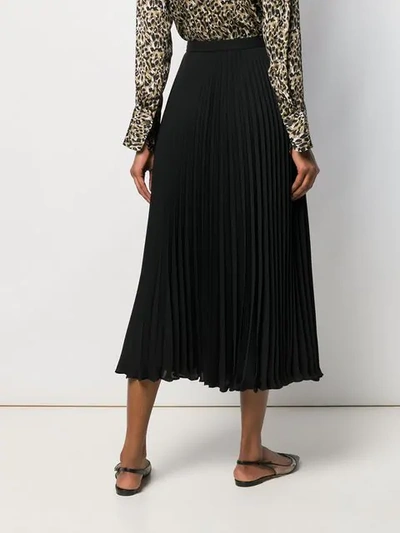 Valentino Pleated Midi Skirt - Black In Black