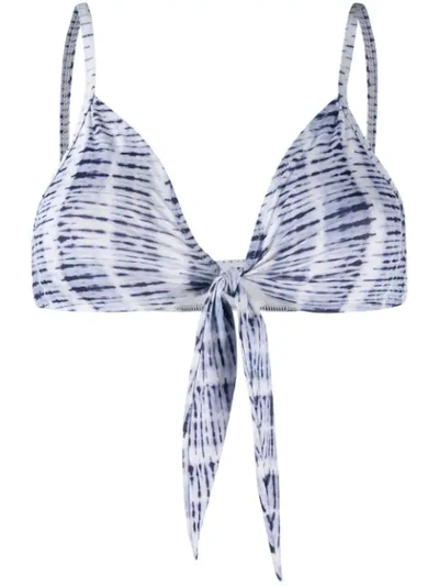 Shop Jonathan Simkhai Tie-dye Bikini Top - Blue