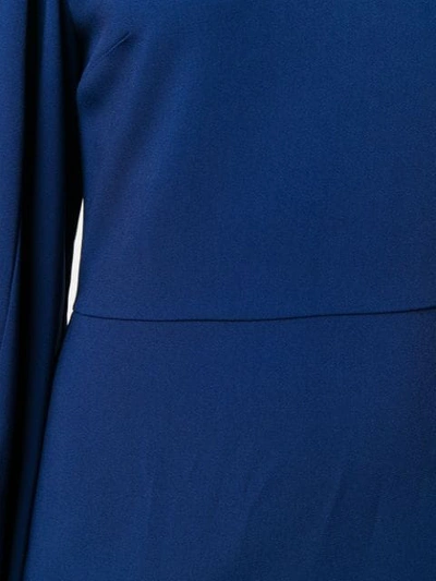Shop Stella Mccartney Tie Cuff Dress In Blue