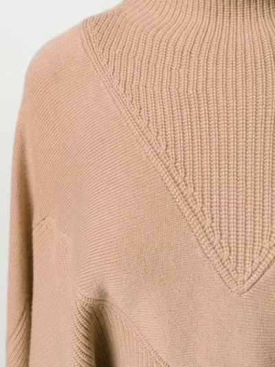 Shop Givenchy Cape Turtleneck Jumper In Neutrals