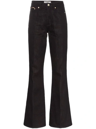Shop Eytys Oregon High-waisted Jeans In Black