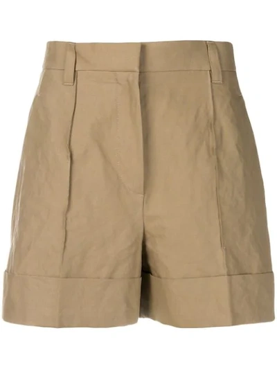 Shop Brunello Cucinelli Concealed Front Shorts In Neutrals