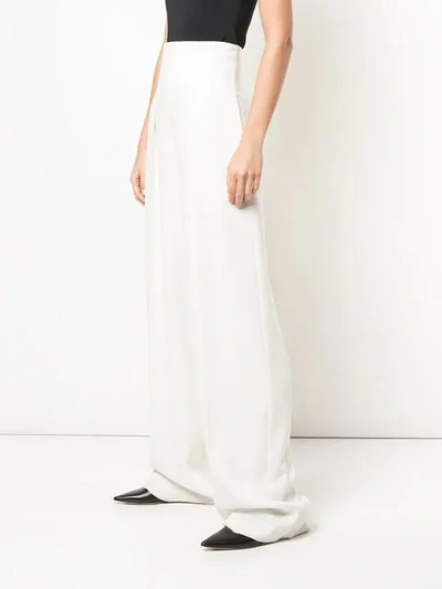 Shop Proenza Schouler Textured Crepe High Waist Pants In White