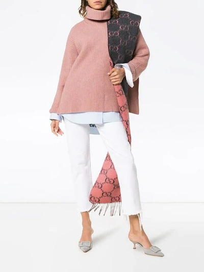 Shop Le Kasha Lisbon Ribbed Turtleneck Cashmere Jumper In Pink