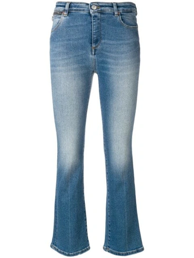 Shop Acynetic Cropped Jeans In Blue