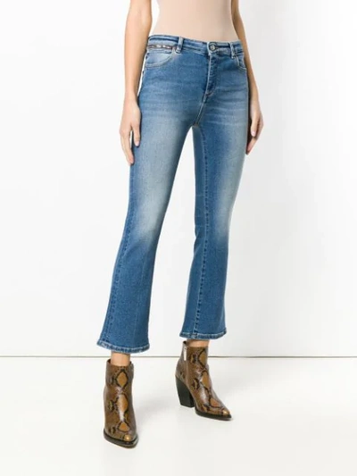 Shop Acynetic Cropped Jeans In Blue