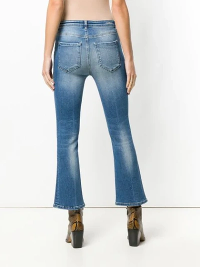 Shop Acynetic Cropped Jeans In Blue