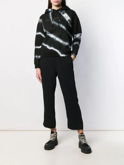 Shop Mm6 Maison Margiela Straight Cropped Trousers In Black