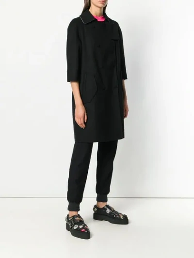 Shop N°21 Nº21 Button Fastened Loose Coat - Black